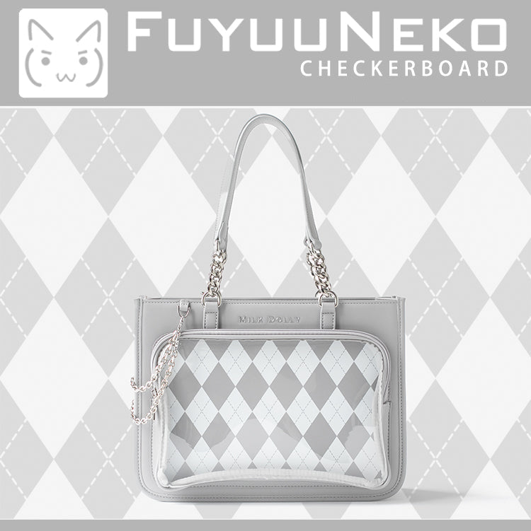 【FUYUUNEKO】【痛バッグ】ダイヤモンドチェック（PU）